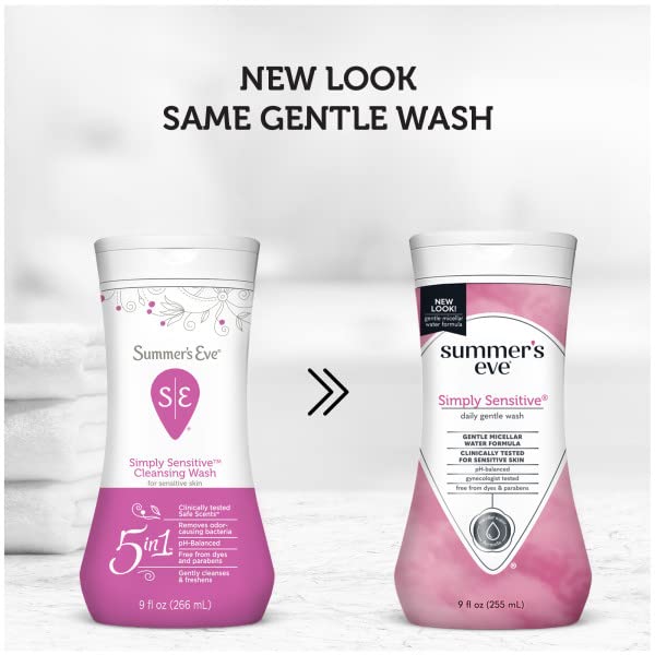 Summer's Eve Cleansing Wash, Simply Sensitive, 9 Fl Oz (Pack of 3)